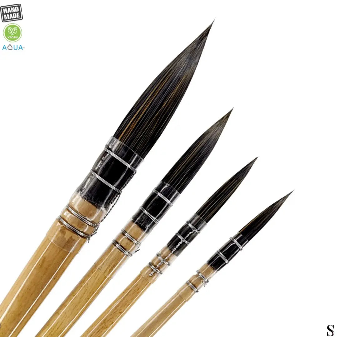 Stationerie Professional Synthetic Pointed Mop Set Of 4 Salwood 2nd Generation Stationerie